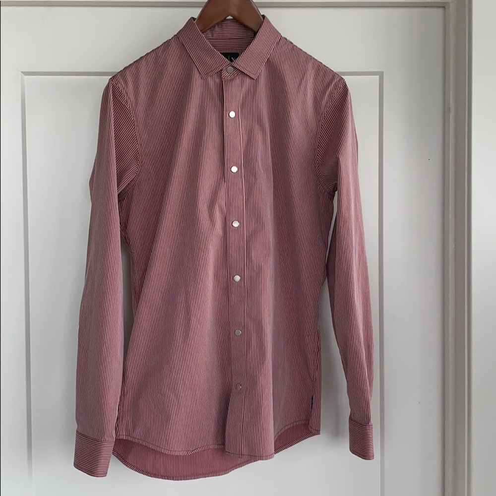Armani medium casual shirt with silver snap